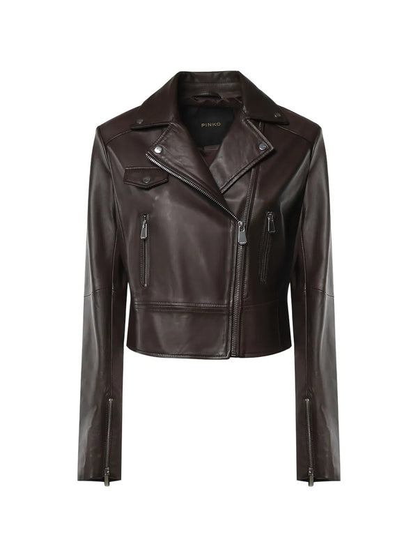 PINKO Lederjacke im Biker-Style