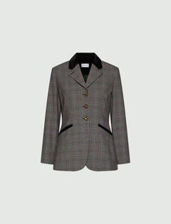 Slim-fit stretch twill blazer