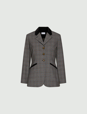 Slim-fit stretch twill blazer