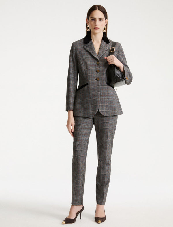 Slim-fit stretch twill blazer