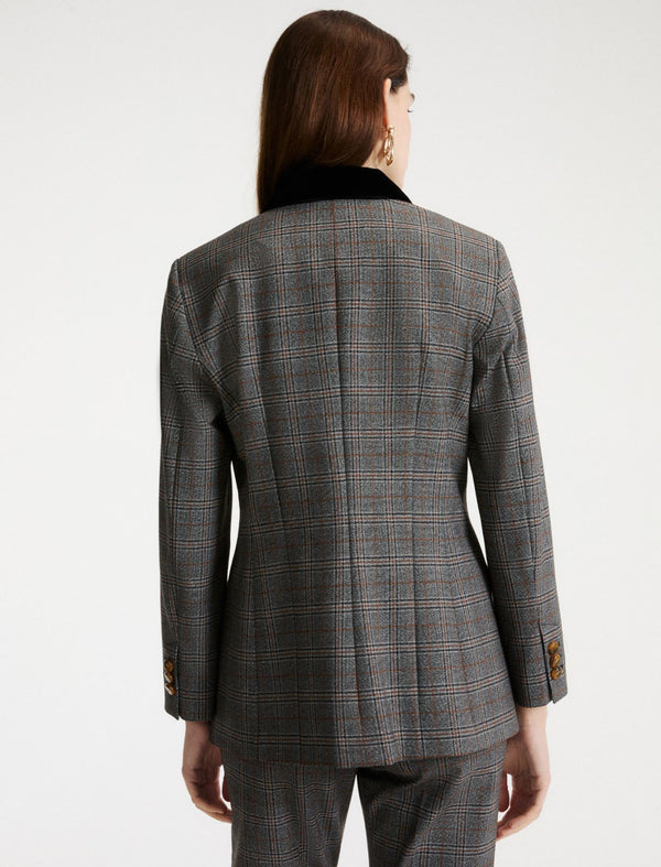 Slim-fit stretch twill blazer