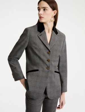 Slim-fit stretch twill blazer