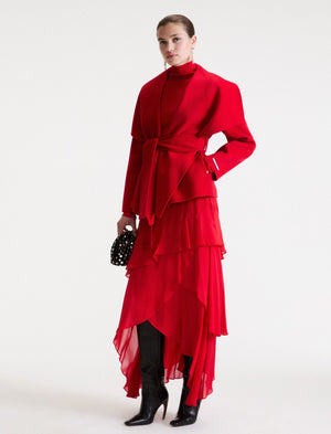 Soft double-sided wool jacket - RED