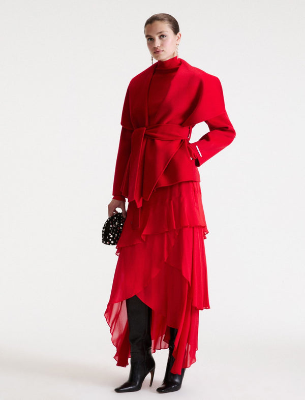 Soft double-sided wool jacket - RED