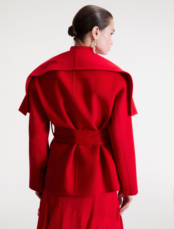 Soft double-sided wool jacket - RED