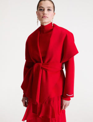 Soft double-sided wool jacket - RED