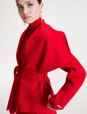 Soft double-sided wool jacket - RED