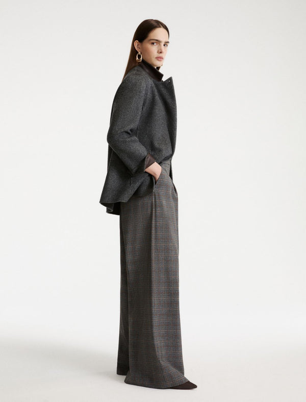 Straight-leg darted trousers - GREY