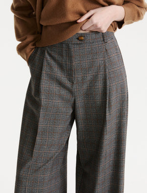 Straight-leg darted trousers - GREY