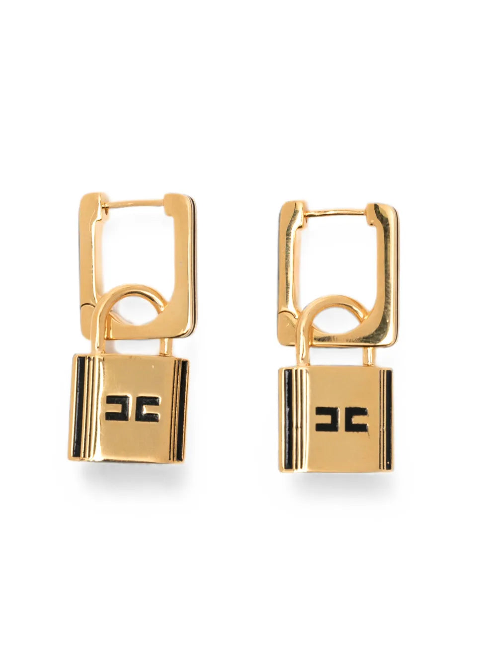 Elisabetta Franchi padlock-detail drop earrings