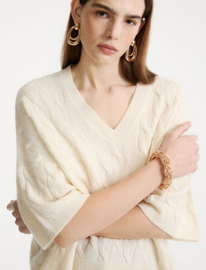 Oversized wool and cashmere jumper