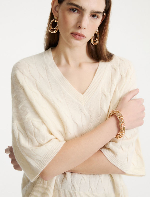 Oversized wool and cashmere jumper