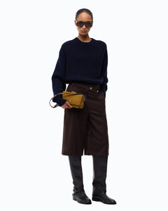 Bermuda shorts in stretch wool-blend fabric