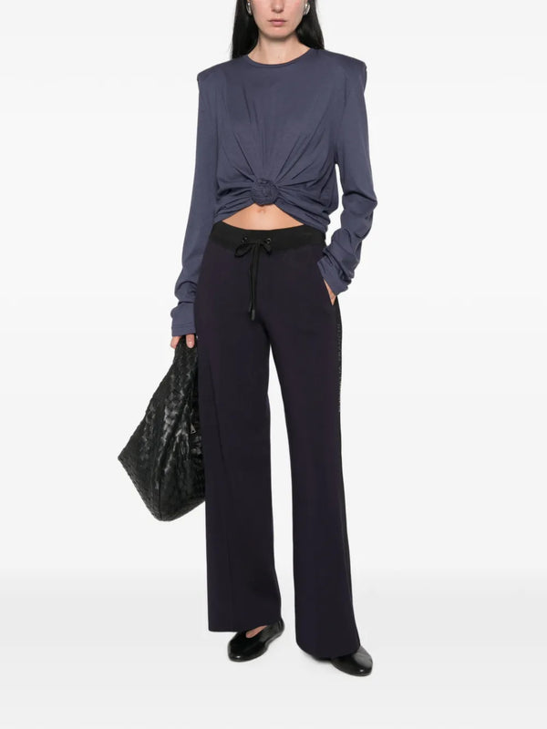 Elisabetta Franchi logo-tape drawstring track pants