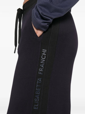 Elisabetta Franchi logo-tape drawstring track pants