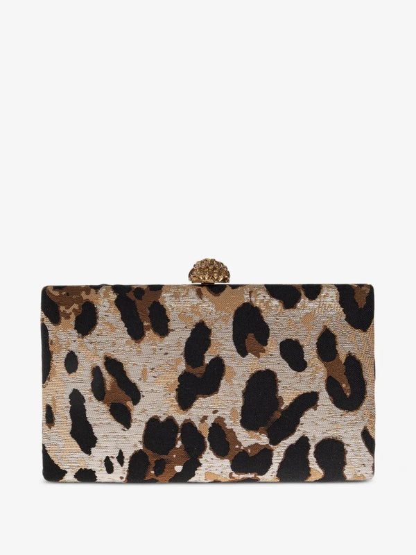 Kurt Geiger Kensington leopard-print clutch bag