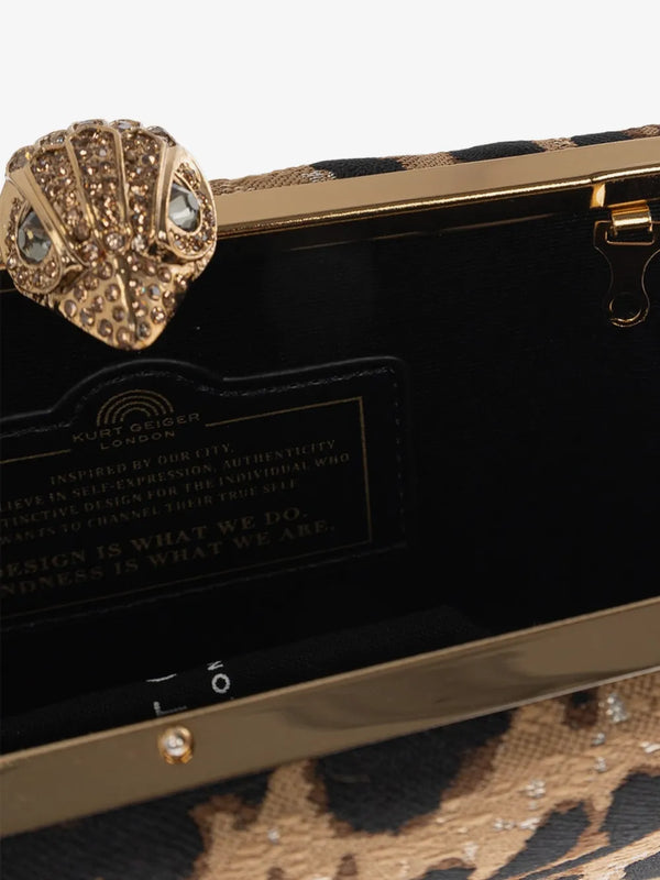 Kurt Geiger Kensington leopard-print clutch bag