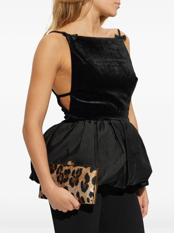 Kurt Geiger Kensington leopard-print clutch bag