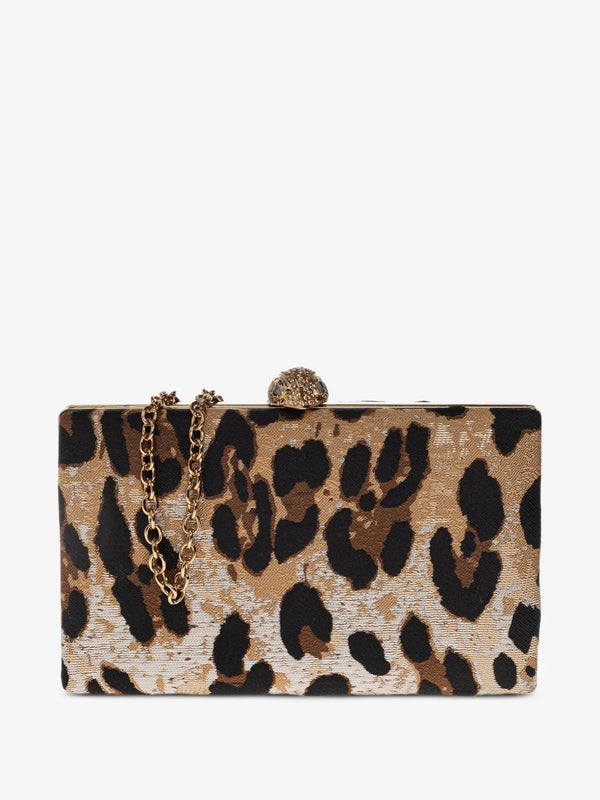 Kurt Geiger Kensington leopard-print clutch bag