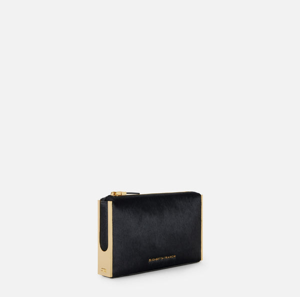Cowhide clutch bag