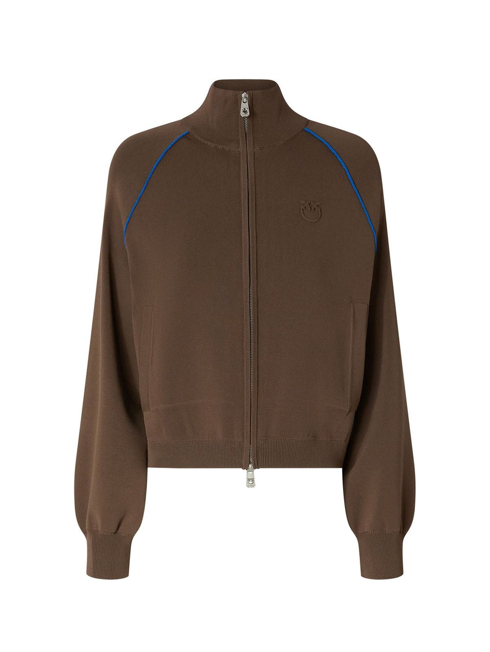 Pinko Zip-Up High-Neck Jumper