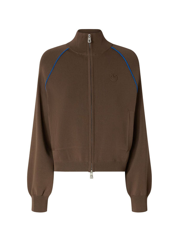 Pinko Zip-Up High-Neck Jumper