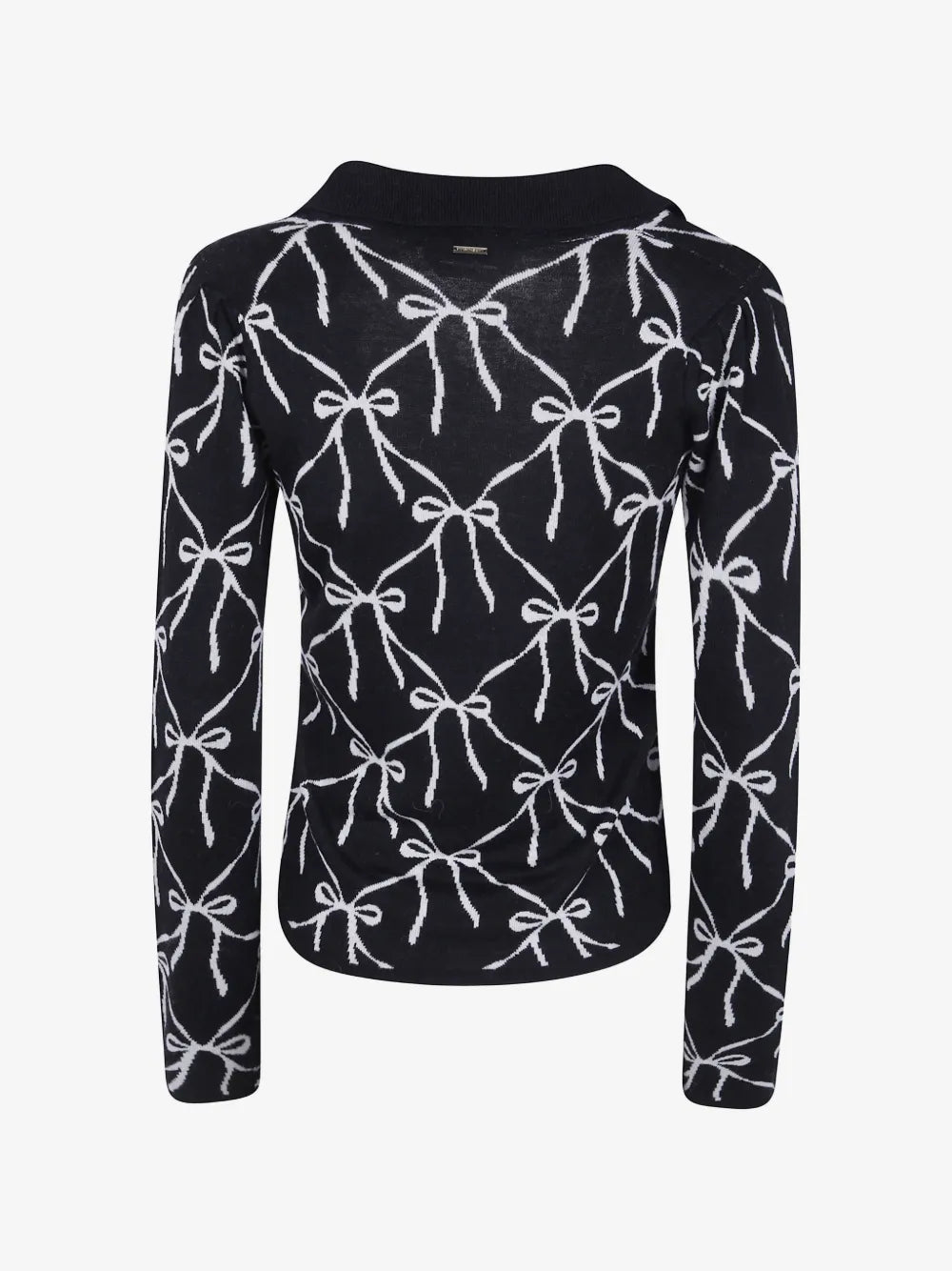 TWINSET Pull à Col v Et Motif Nœud