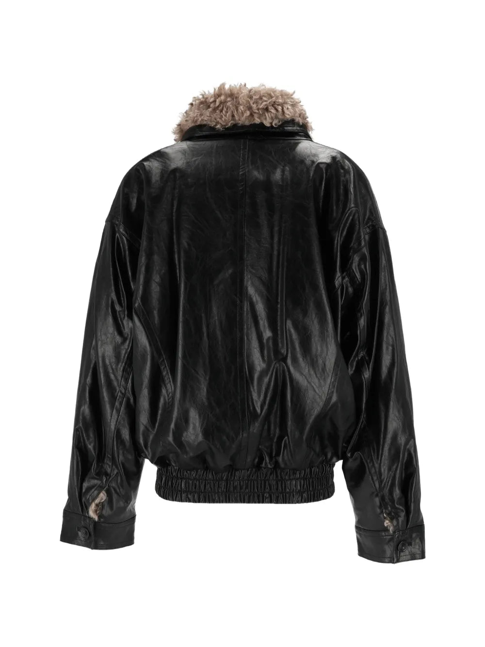 Eleh Veste Oversize à Empiècements Et Col En Peau Lainée