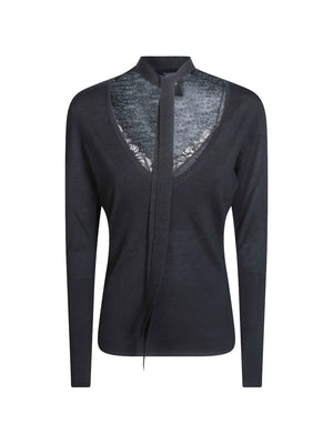 PINKO Sweater with lace trim