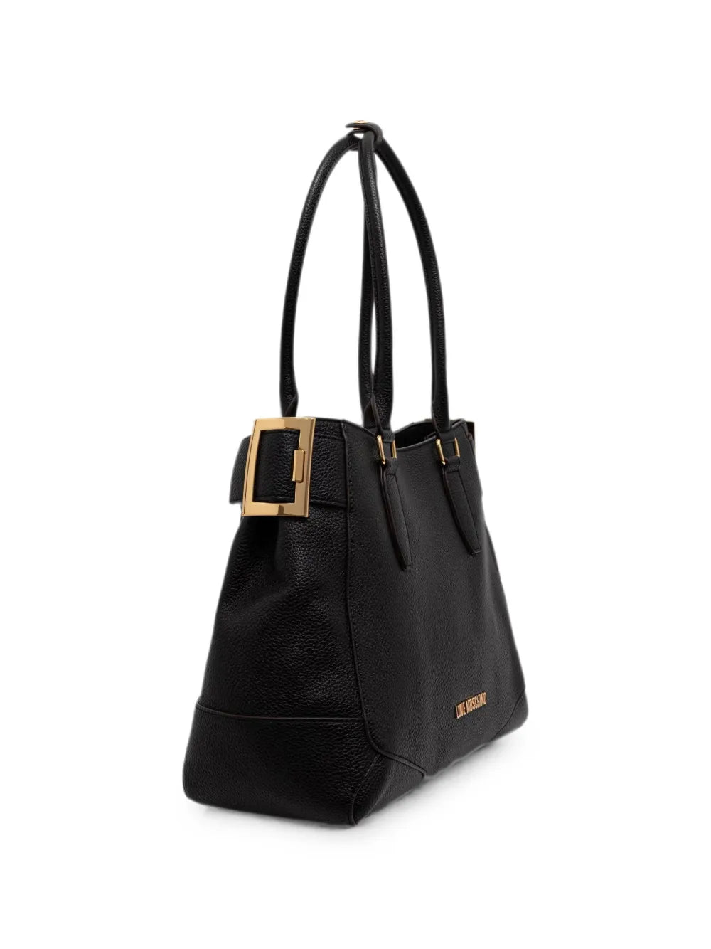 Love Moschino grained-effect handbag with buckle