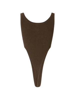 PINKO Body aus geripptem Strick