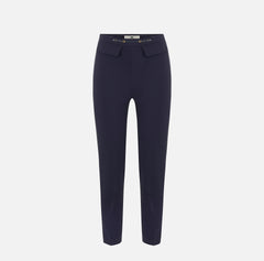 Trousers in double layer stretch crêpe