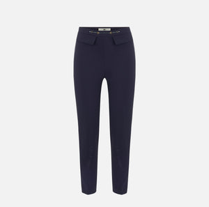 Trousers in double layer stretch crêpe