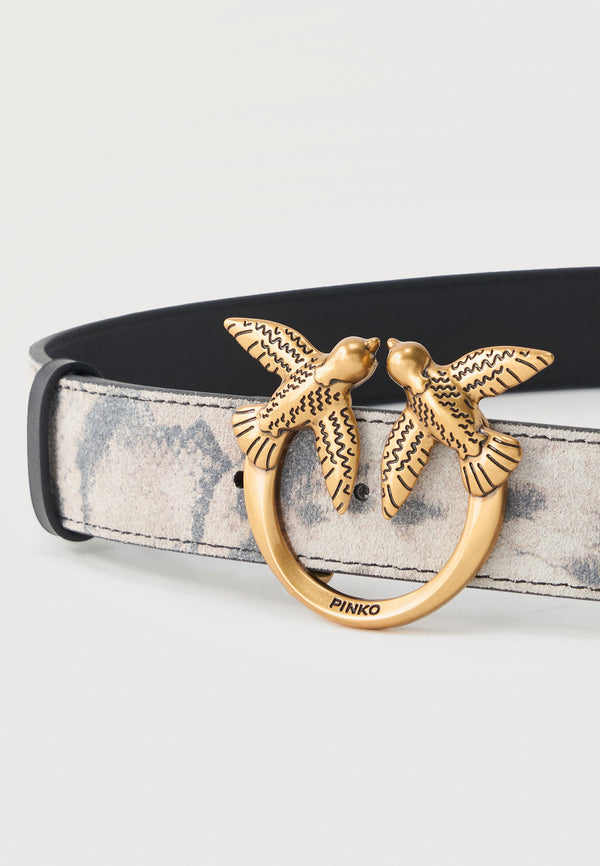 LOVE BERRY BELT LOW CROSTA - Belt - avorio/nero/beige/antique gold-coloured