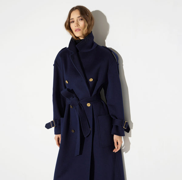 Coat in double cloth