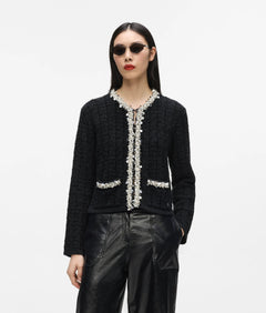 Textured beaded cardigan