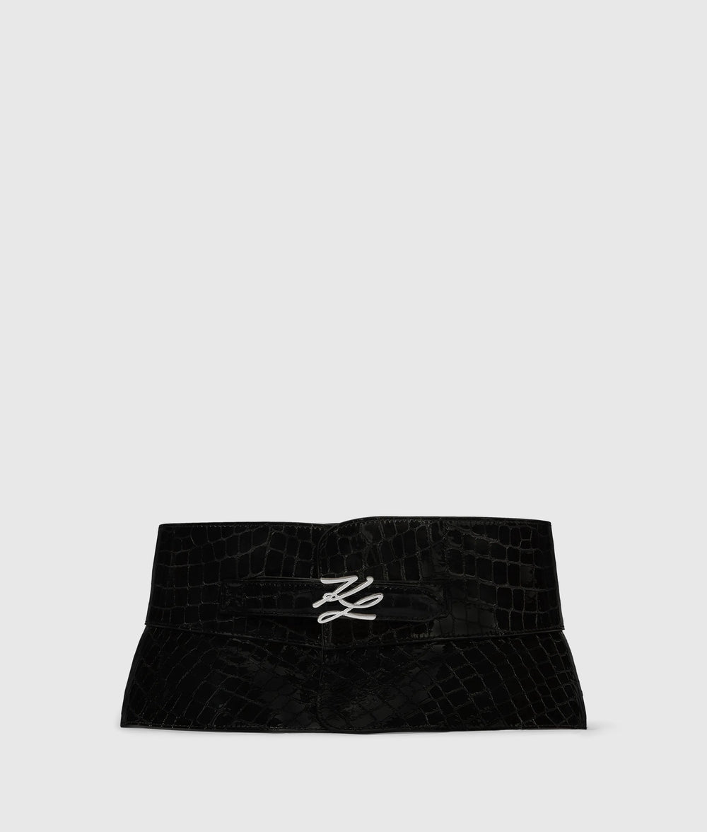 K/Autograph croco corset belt