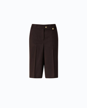 Bermuda shorts in stretch wool-blend fabric