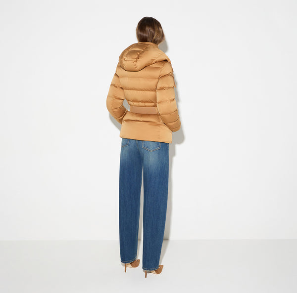 Down jacket in voile fabric