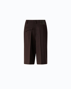 Bermuda shorts in stretch wool-blend fabric