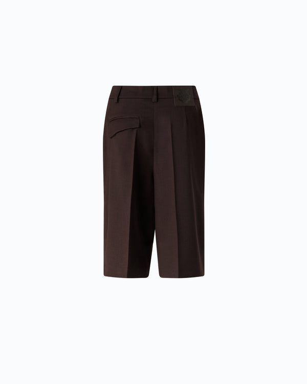 Bermuda shorts in stretch wool-blend fabric