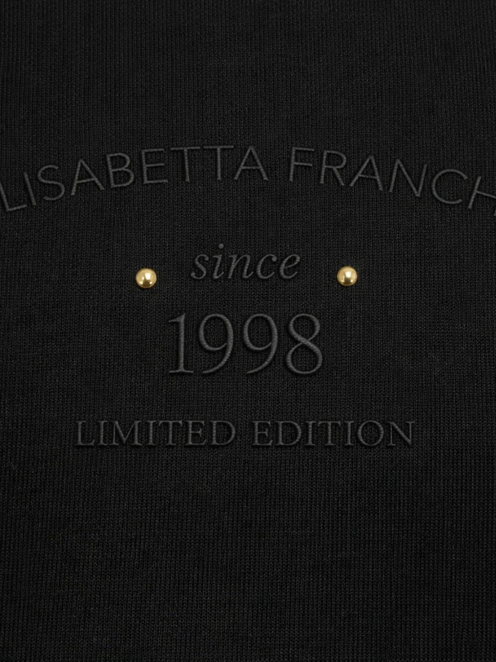 ELISABETTA FRANCHI Cut-Out Jersey Sweatshirt - Black
