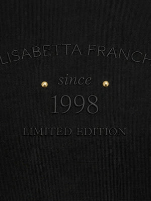 ELISABETTA FRANCHI Cut-Out Jersey Sweatshirt - Black