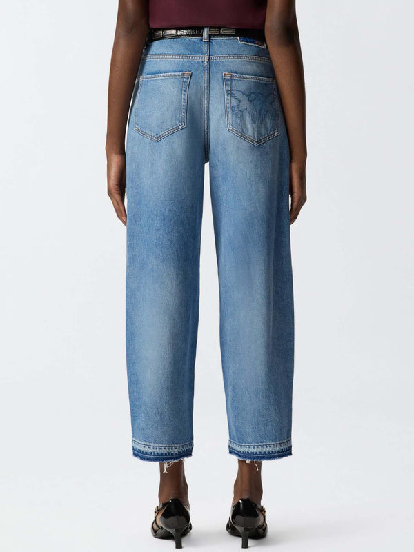 Pinko Estelle Egg Dirty Blue Denim 103857A341 - 743104