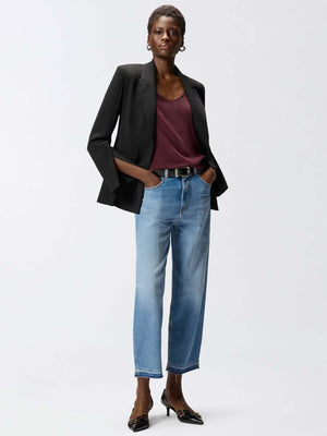 Pinko Estelle Egg Dirty Blue Denim 103857A341 - 743104