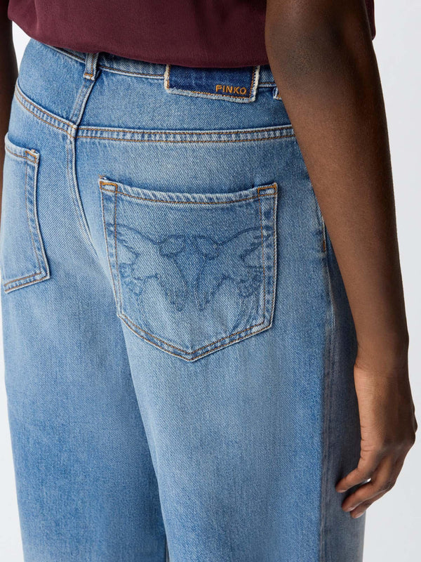 Pinko Estelle Egg Dirty Blue Denim 103857A341 - 743104