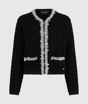 Textured beaded cardigan