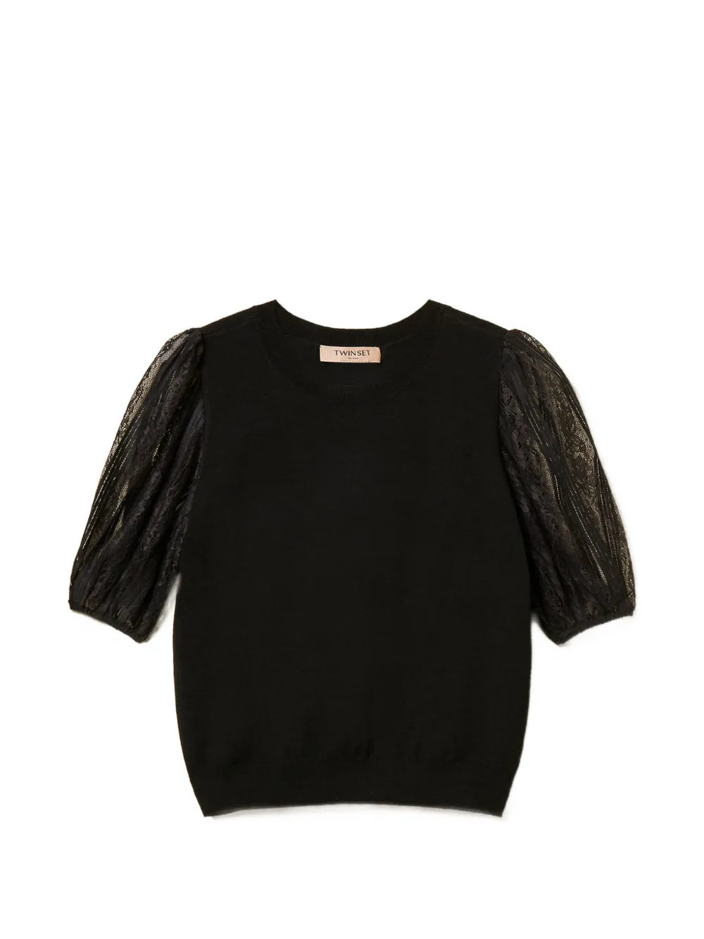 TWINSET short-sleeve jumper with lace