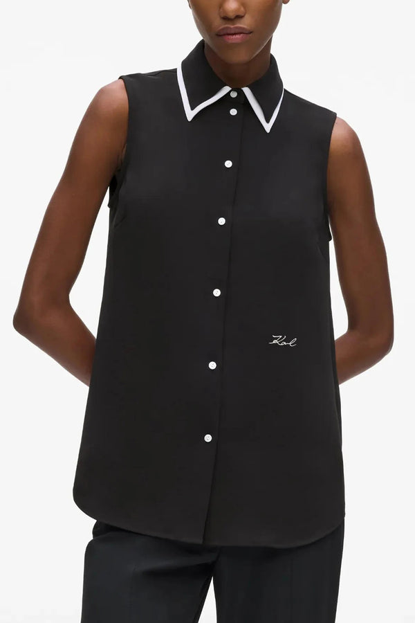 Πουκαμισο Contrast Sleeveless B3W11015 999 black