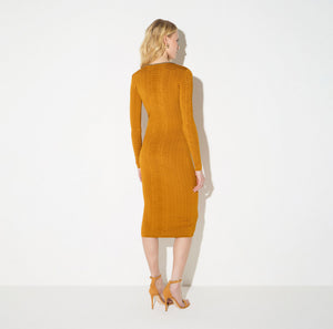Knit dress with snake pattern